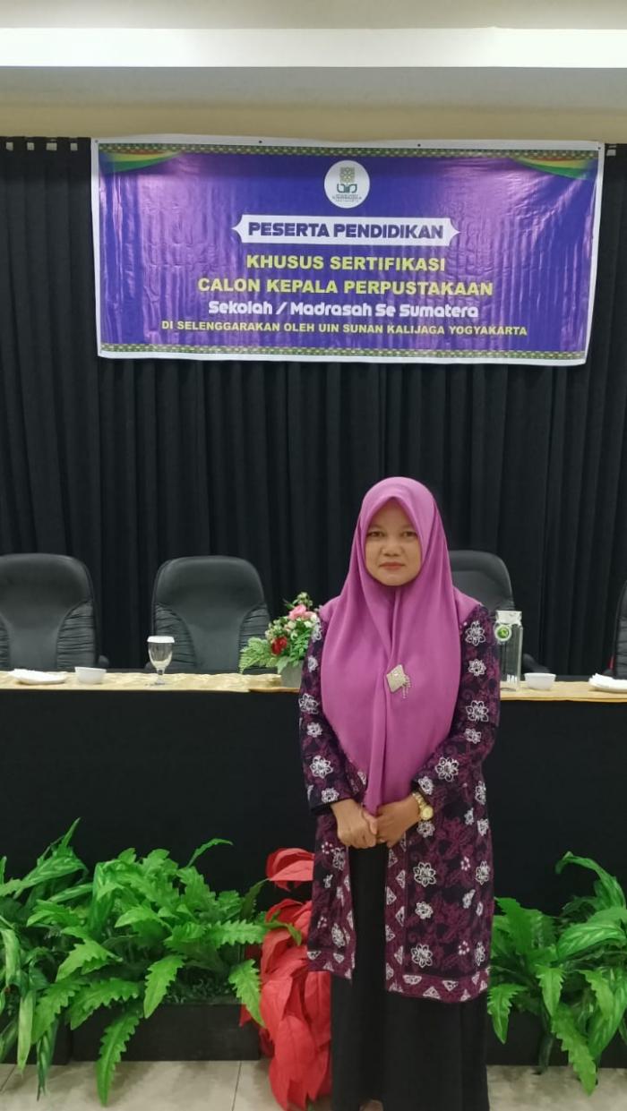 PESERTA PENDIDIKAN KHUSUS SERTIFIKASI CALON KEPALA PERPUSTAKAAN DAN KEPALA LABOR UTUSAN DARI MTsN 4 TANJUNG JABUNG TIMUR