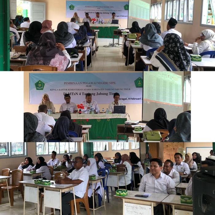 PEMBINAAN PEGAWAI NEGERI SIPIL KEMENAG WIILAYAH BARAT DILAKSANAKAN DI MTsN 4 TANJUNG JABUNG TIMUR 