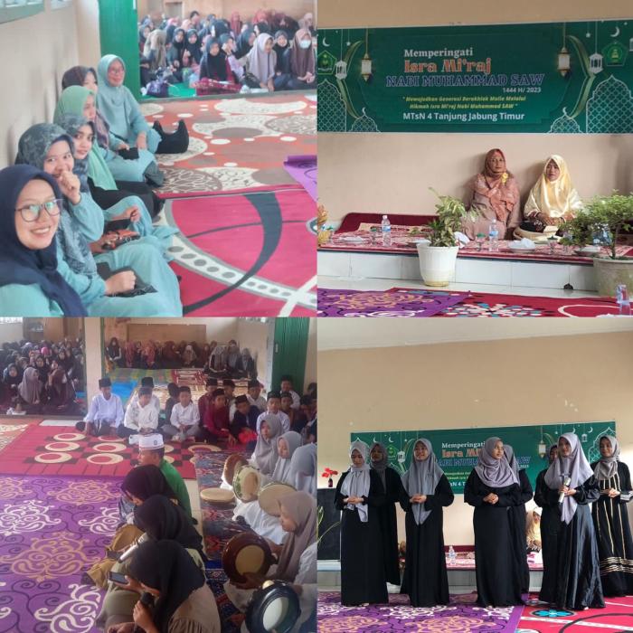 MTsN 4 TANJUNG JABUNG TIMUR MEMPERINGATI ACARA ISRA MI'RAJ