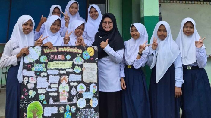 Mading Terbaru MTsN 4 Tanjung Jabung Timur Tampilkan Prestasi dan Kegiatan Siswa