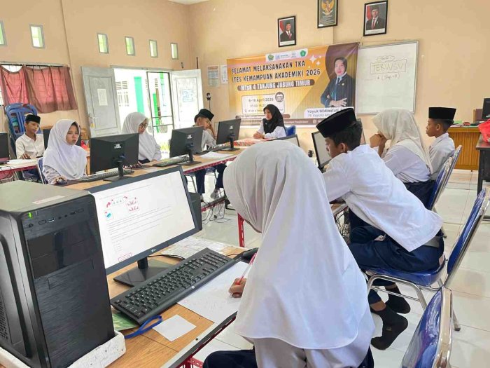 TKA di MTsN 4 Tanjung Jabung Timur Berjalan Tertib