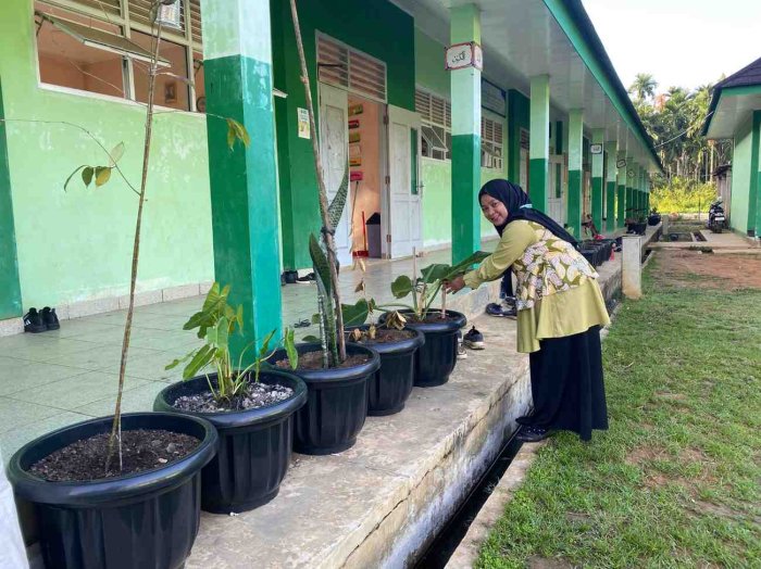 MTsN 4 Tanjung Jabung Timur Gelar Penghijauan Madrasah