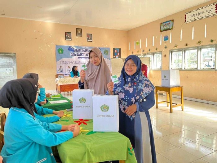Pemilihan Ketua OSIM MTsN 4 Tanjung Jabung Timur Berjalan Lancar